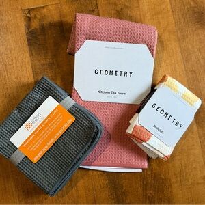 Geometry Kitchen Tea Towel and Dishcloth Set
